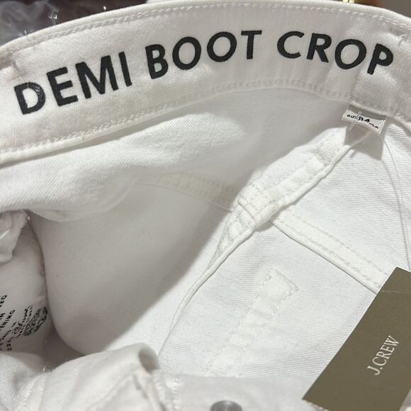 J. CREW Billie Demi Boot Crop jeans white NWT size 24 - Picture 8 of 11